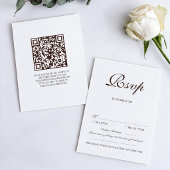D'accompagnement Carte de réponse de mariage classique marron