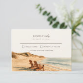 D'accompagnement Carte de réponse de mariage coucher de soleil côti (Debout devant)