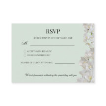 Carte de réponse de mariage Elegant Flora