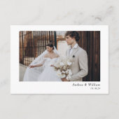 D'accompagnement Carte de réponse de mariage élégante avec code QR (Dos)