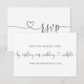 D'accompagnement Carte de réponse de mariage en ligne (Devant / Derrière)