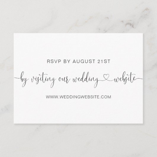 D'accompagnement Carte de réponse de mariage en ligne (Devant)