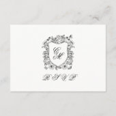 D'accompagnement Carte de réponse de mariage en ligne avec blason f (Dos)