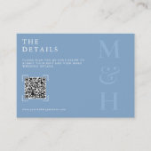 D'accompagnement Carte de réponse de mariage en ligne avec QR Code (Devant)