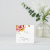 D'accompagnement Carte de réponse de mariage floral Elegant Poppies (Debout devant)