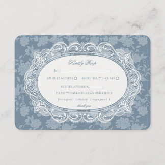 D'accompagnement Carte de réponse de mariage floral vintage à dente