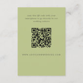 D'accompagnement Carte de réponse de mariage grand-millénaire vert  (Dos)