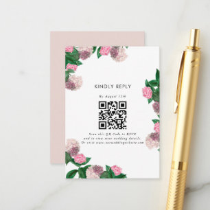 D'accompagnement Carte de réponse de mariage moderne avec des horte