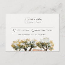 Carte de réponse de mariage nord-africain Olive Go