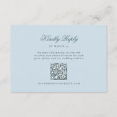 D'accompagnement Carte de réponse de mariage QR Code Hiver Bleu Gla (Devant)