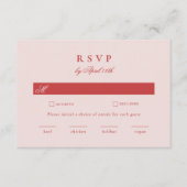 D'accompagnement Carte de réponse de mariage Raspberry Blush (Devant)