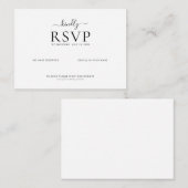 D'accompagnement Carte de réponse de mariage simple moderne (Devant / Derrière)