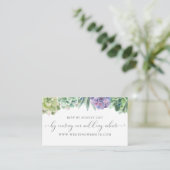 D'accompagnement Carte de réponse de mariage succulente en ligne (Debout devant)