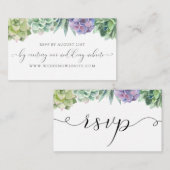 D'accompagnement Carte de réponse de mariage succulente en ligne (Devant / Derrière)
