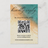 D'accompagnement Carte de réponse de mariage tropical sur la plage (Devant)