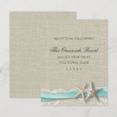 D'accompagnement Carte de réponse de plage rustique Étoile de mer e (Devant / Derrière)