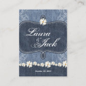 D'accompagnement Carte de réponse du Mariage Denim n Daisies (Dos)