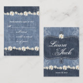 D'accompagnement Carte de réponse du Mariage Denim n Daisies (Devant / Derrière)