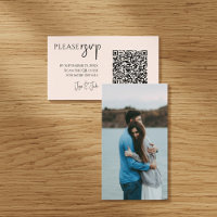 Carte de réponse élégante avec votre photo et code