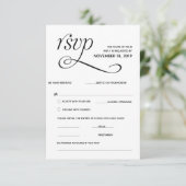 D'accompagnement Carte de réponse élégante classique RSVP (réponse) (Debout devant)