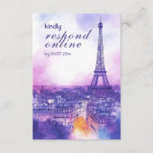 D'accompagnement Carte de réponse en ligne Amour Éternel (Devant)