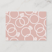 D'accompagnement Carte de réponse en ligne pour mariage moderne ros (Dos)