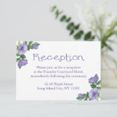 D'accompagnement Carte de réponse Fleur Aquarelle Violet Floral (Debout devant)