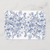 D'accompagnement Carte de réponse Floral RSVP de la Chinoiserie Ble (Dos)