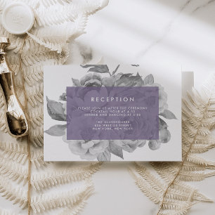 D'accompagnement Carte de réponse florale vintage Violet