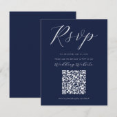 D'accompagnement Carte de réponse incluse avec calligraphie moderne (Devant / Derrière)