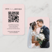 D'accompagnement Carte de réponse incluse avec site web de mariage (Devant / Derrière)