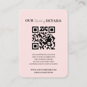 D'accompagnement Carte de réponse incluse avec site web de mariage