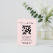 D'accompagnement Carte de réponse incluse avec site web de mariage (Debout devant)
