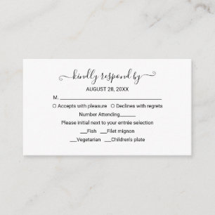 D'accompagnement Carte de réponse incluse pour un mariage avec moti