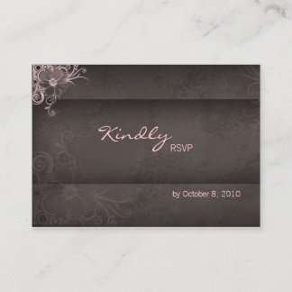 D'accompagnement Carte de réponse mariage rose brun