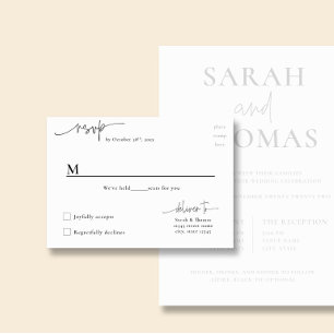 D'accompagnement Carte de réponse minimale ARIA pour mariage et évé
