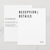 D'accompagnement Carte de réponse moderne (Devant / Derrière)