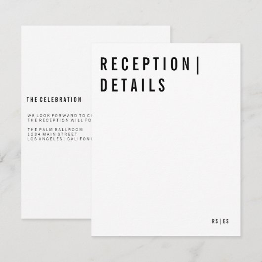 D'accompagnement Carte de réponse moderne (Devant / Derrière)