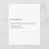 D'accompagnement Carte de réponse moderne (Dos)