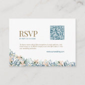 D'accompagnement Carte de réponse moderne de mariage avec code QR e (Devant)
