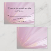 D'accompagnement Carte de réponse Pétale Fleur Rose (Devant / Derrière)