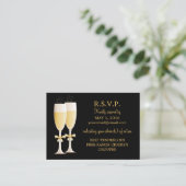 D'accompagnement Carte de réponse pour la fête du Champagne pétilla (Debout devant)