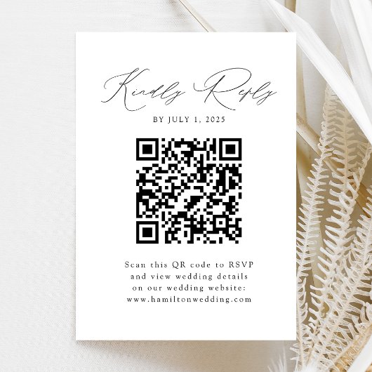 D'accompagnement Carte de réponse QR Code à insérer avec écriture n
