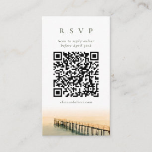 D'accompagnement Carte de réponse QR Code à l'aquarelle ensoleillée