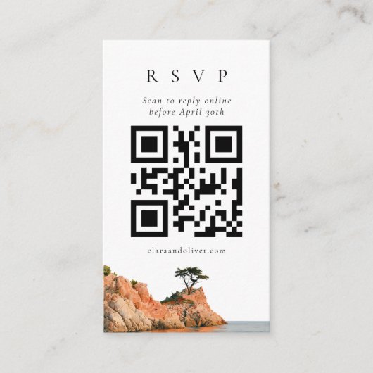 D'accompagnement Carte de réponse QR Code aquarelle de la côte de B (Devant)