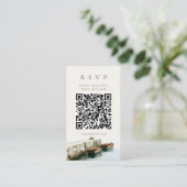 D'accompagnement Carte de réponse QR Code Bateau de pêche en bois C (Debout devant)