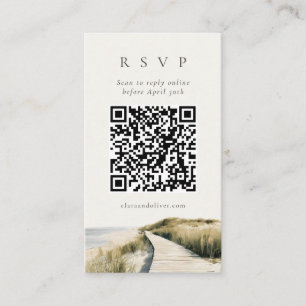 D'accompagnement Carte de réponse QR Code Cape Cod Ivory Sand Ocean