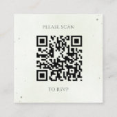 D'accompagnement Carte de réponse QR Code carré de verdure de sauge (Dos)
