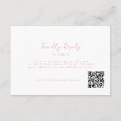 D'accompagnement Carte de réponse QR Code Coquillage Rose Pale (Dos)