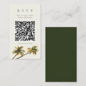 D'accompagnement Carte de réponse QR Code de la côte de Malibu Palm (Devant / Derrière)